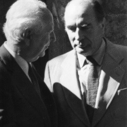 François Mitterrand, et Gaston Defferre, Saint Maximin septembre 1980