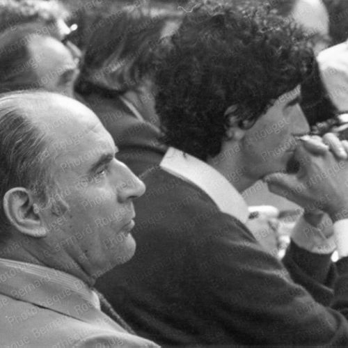 François Mitterrand, et Jack Lang, Saint Maximin septembre 1980
