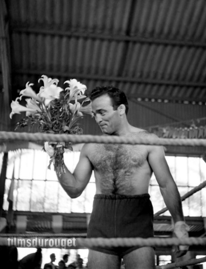Marcel Cerdan à l'entrainement. Photo Bernard Rouget